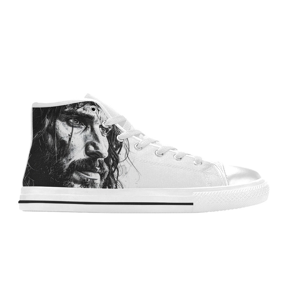 MEN'S Jesus Men’S High Top Canvas Neon Fantasy Custom Shoes