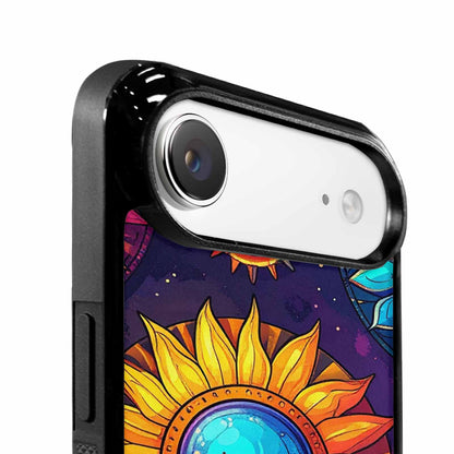 iPhone 17 Air Case — Iridescent Fantasy Sun Disc Original Art, Custom Printed Phone Case