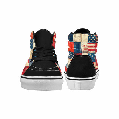WOMEN'S American Flag Stars High Top Canvas Vivid Custom Shoes