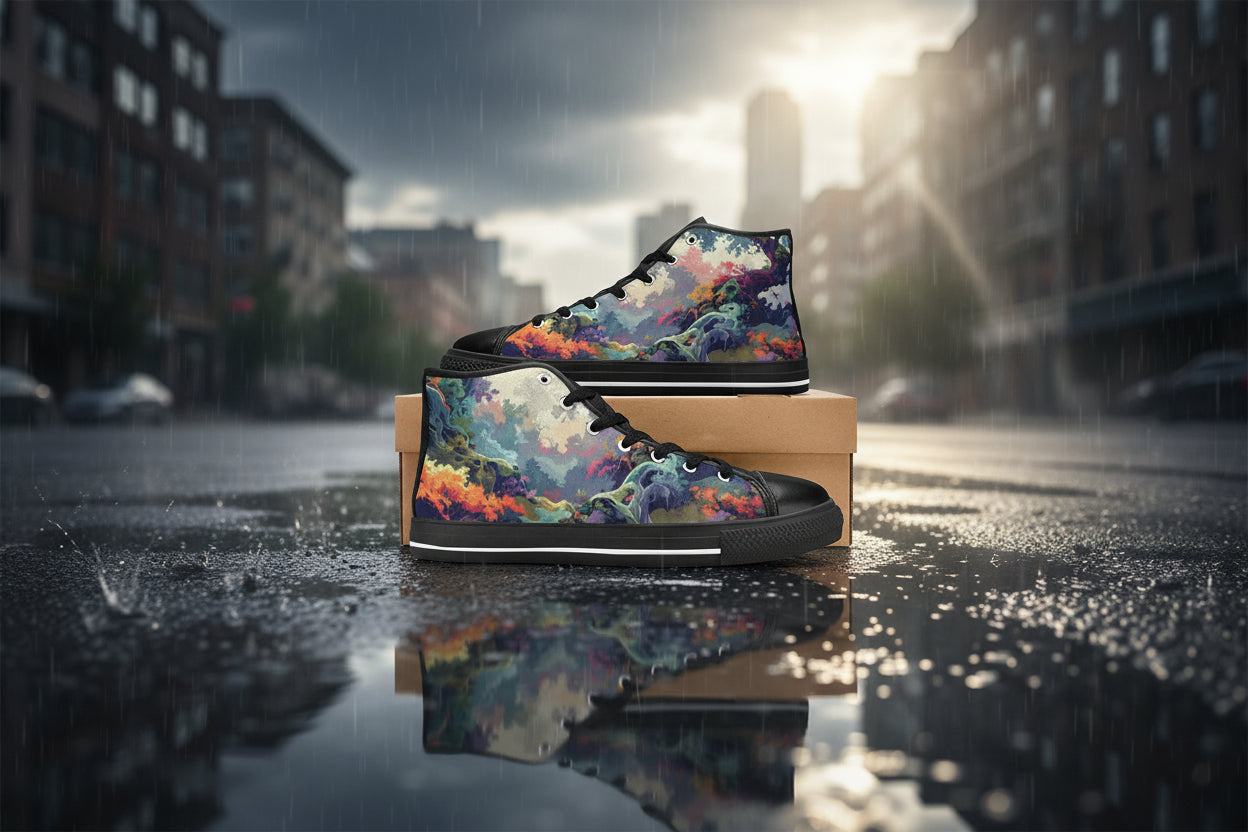 Camo Design 1 High Top Canvas Shoes for Kid