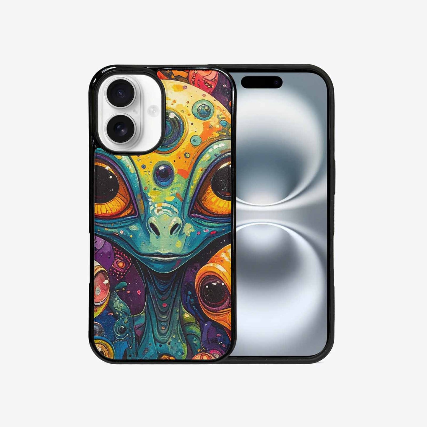 iPhone 16 Case — Cartoon Alien Characters, Personalized Phone Case