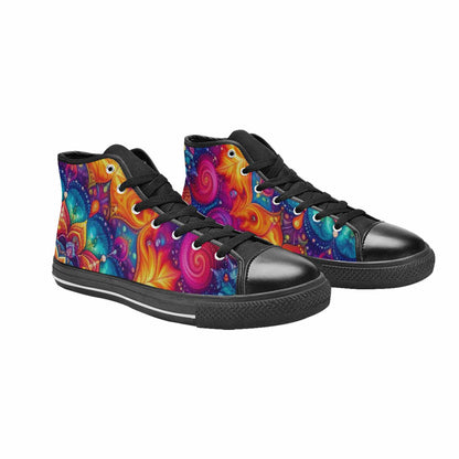 WOMEN'S Tie Dye Mandala High Top Canvas Y2K Custom Sneakers