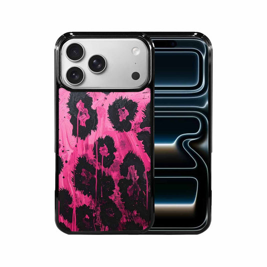 iPhone 17 Pro Max Case — Black &amp; Pink Ink Animal Print, Personalized Phone Case