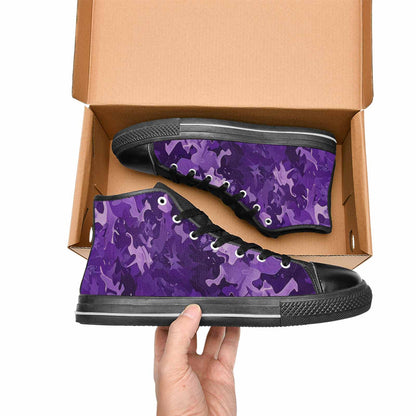 WOMEN'S Military Camouflage Blotch High Top Canvas Dark Academia Shoes