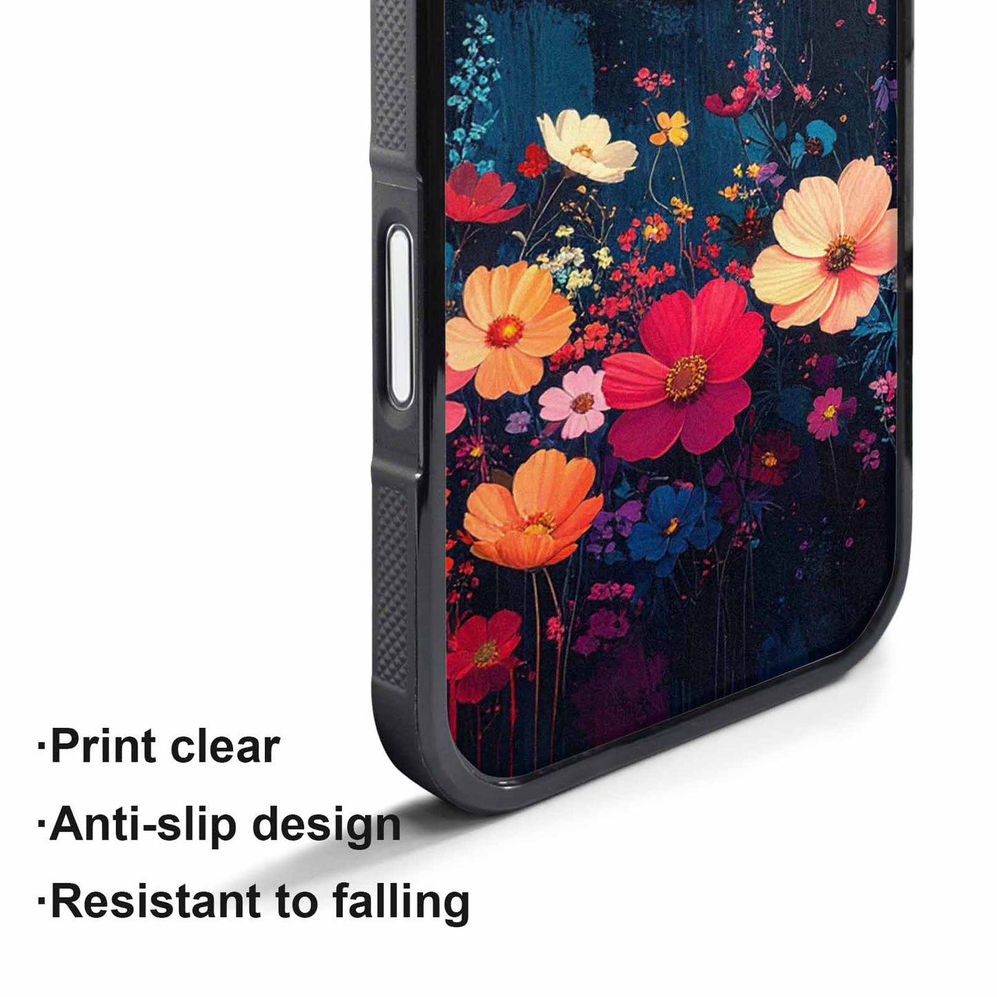 iPhone 17 Air Case — Shadowy Glitch Floral Pattern Hundreds Floral, Custom Print Case Cover