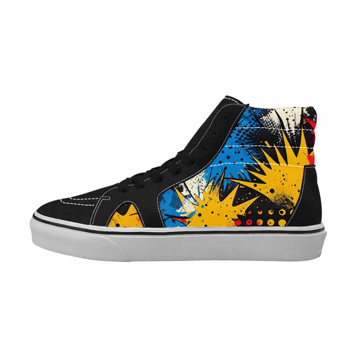 WOMEN'S Comic Book Halftone High Top Canvas Dreamcore Custom Sneakers