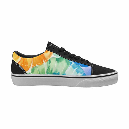 WOMEN'S Tie Dye Swirl Canvas Lace-Up Neon Fantasy Custom Sneakers