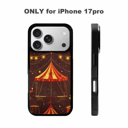 iPhone 17 Pro Case — Vintage Circus Art Pattern Retro Vintage, Custom Printed Phone Case