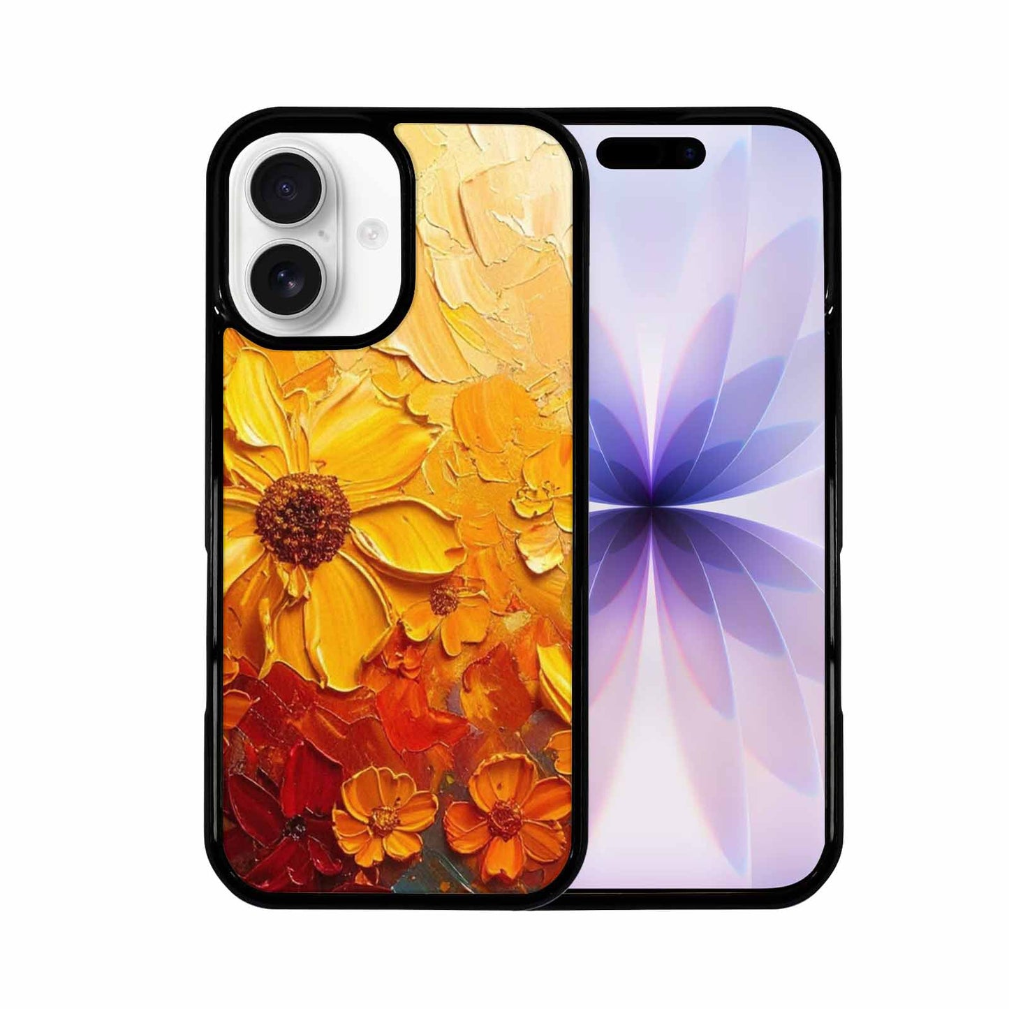 iPhone 17 Case — Impressionist Sunflower Brushstroke Pattern Floral, Custom Printed Phone Case
