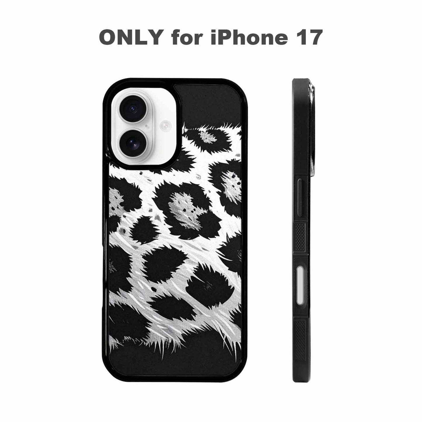 iPhone 17 Case — Leopard Print Black And Animal Print, Original Design Phone Case