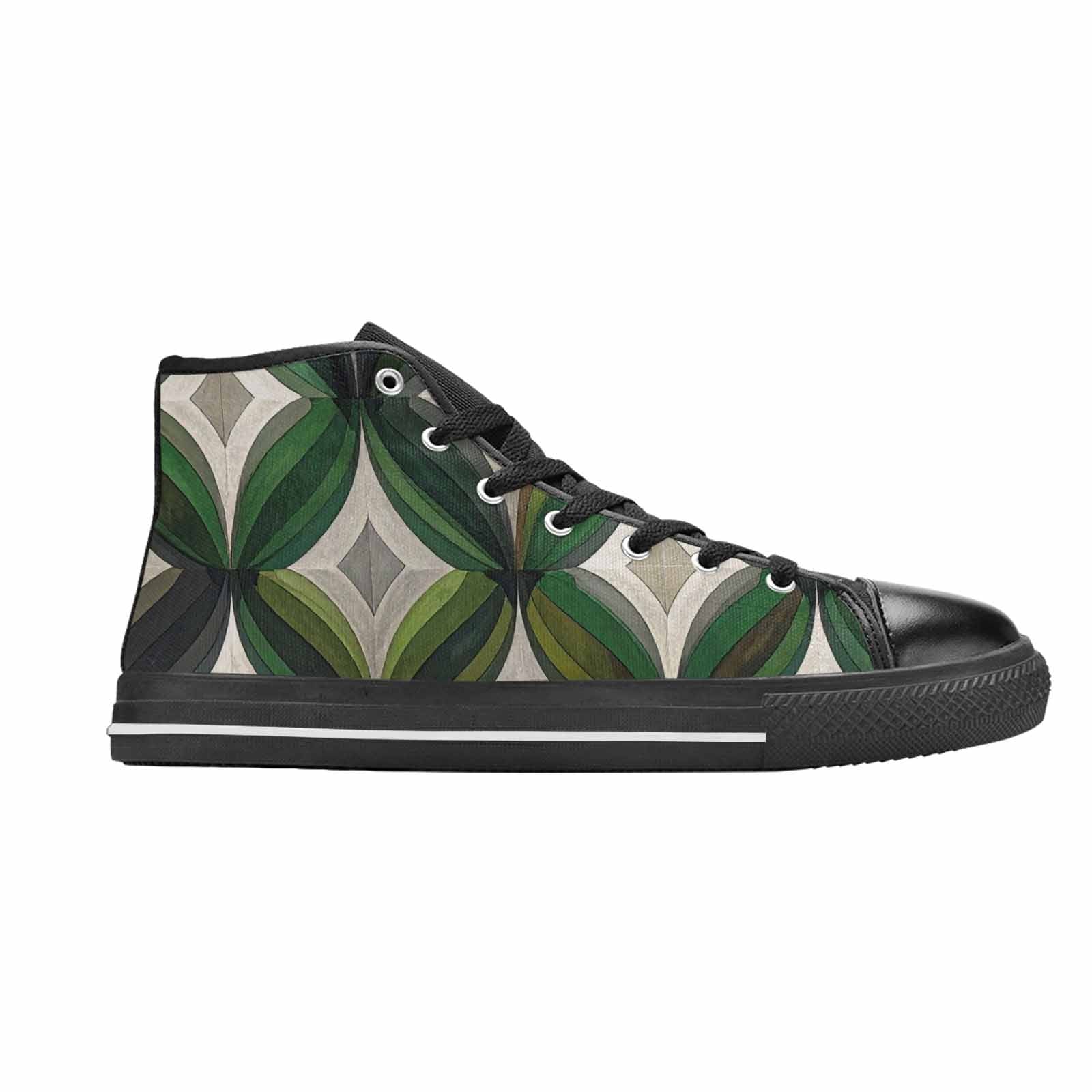 MEN'S Aromantic Flag Color High Top Canvas Surreal Custom Shoes
