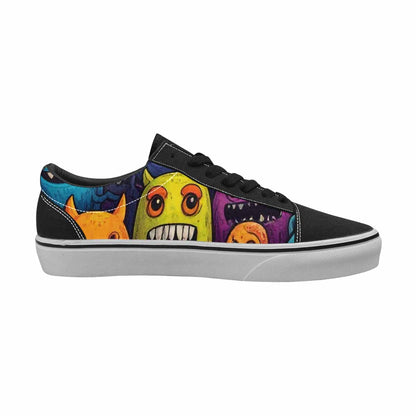 WOMEN'S Monsters (general) Cartoon Monst Lace-Up Canvas Vivid Sneakers