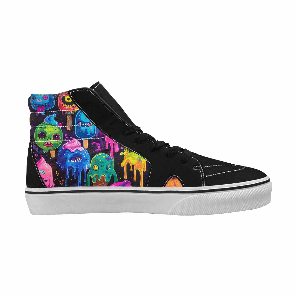 MEN'S Ice Cream Monsters  High Top Canvas Y2K Custom Shoes
