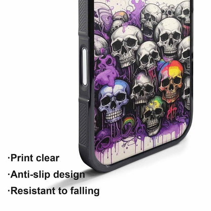 iPhone 17 Pro Case — Black Purple Ink Rainbow From Gothic, Custom Made Phone Cover