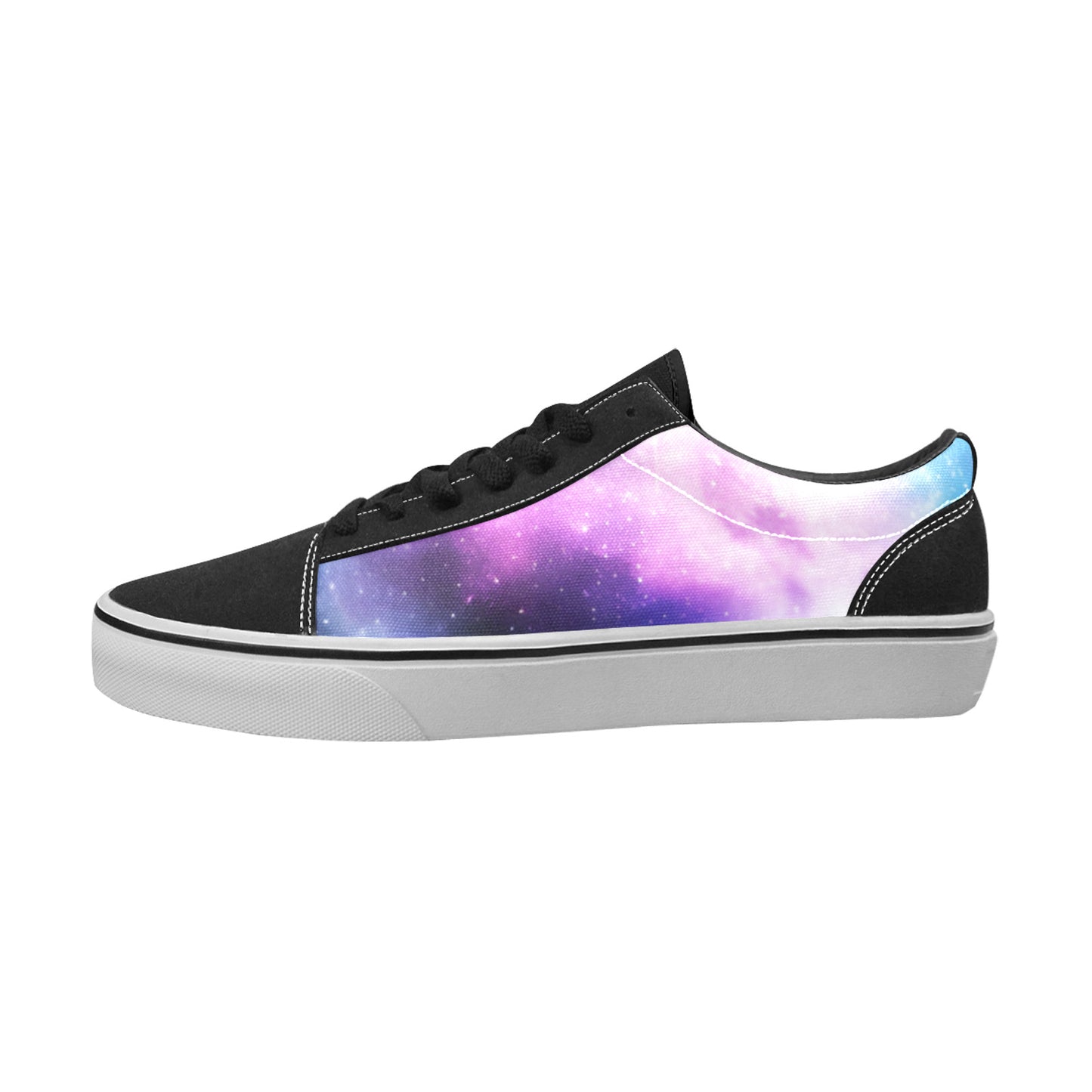 MEN'S Galaxy Art Out Space Low Top Skateboarding Wallpaper Art Custom Sneakers