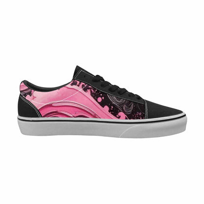 MEN'S Van Gogh Black & Pink Ink Canvas Boutique Kaleidoscope Shoes