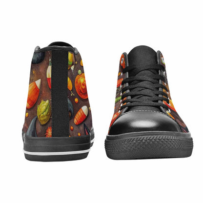 MEN'S Halloween High Top Canvas Cottagecore Custom Sneakers