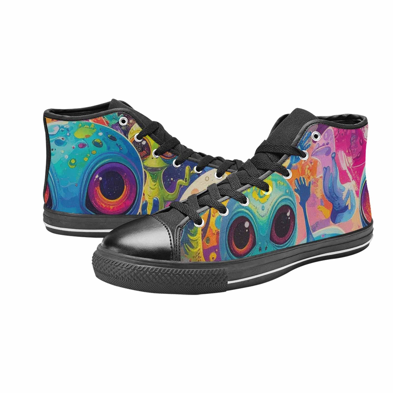 MEN'S Cartoon Alien Characters High Top Canvas Aesthetic Shoes