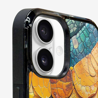 iPhone 16 Case — Reptile Scale Full Color Vibrant Reptile, Original Design Phone Case