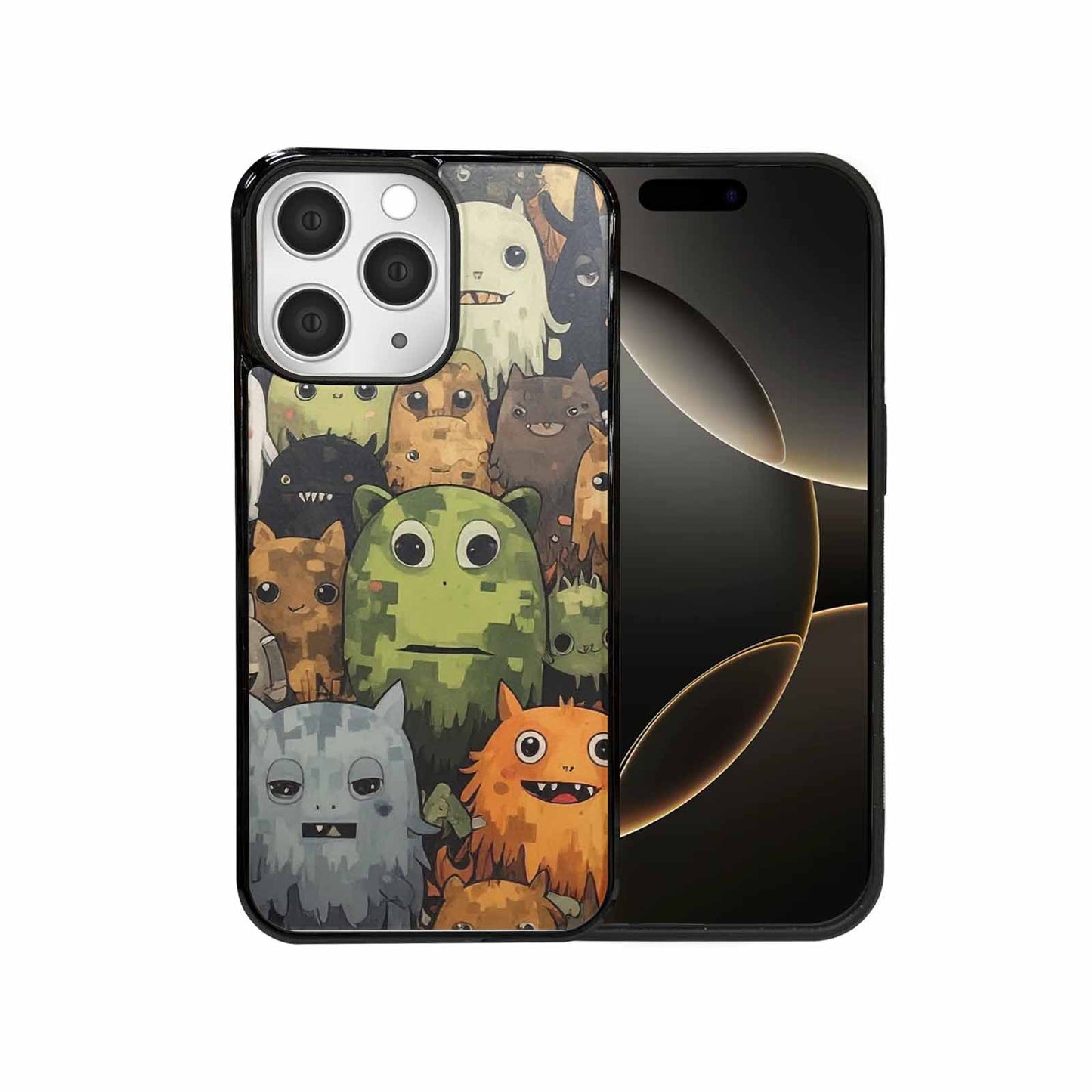 iPhone 15 Pro Max Case — Monsters Camomonsters Pattern 6oy Personalized Phone, Original Design Phone Case