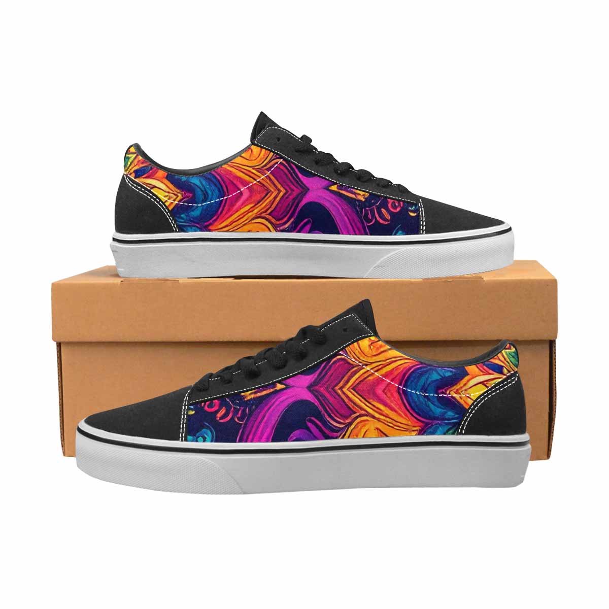 WOMEN'S Tie Dye Mandala Canvas Lace-Up Grunge Shoes