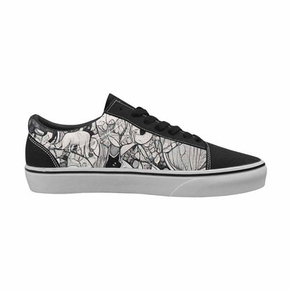 WOMEN'S Wolves Everywhere Collage Canvas Lace-Up Dark Academia Custom Shoes