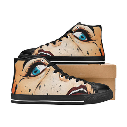 WOMEN'S Cc Pop Art 3 High Top Canvas Neon Fantasy Shoes