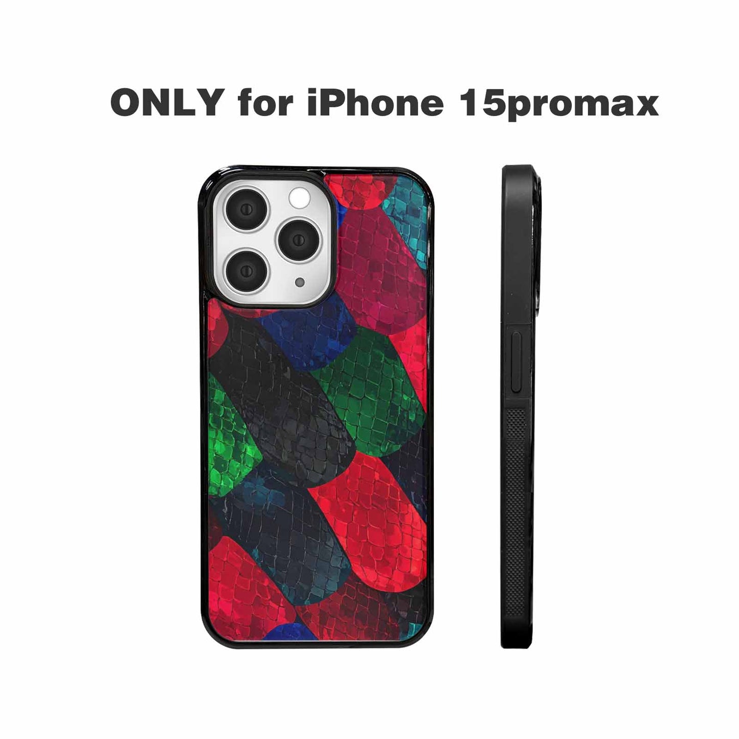 iPhone 15 Pro Max Case — Dark Snake Print, Custom Print Case Cover