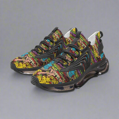 Phoenix Earthy Brown Unique UNISEX Bold Art - Freaky Shoes | Custom Art Sneakers