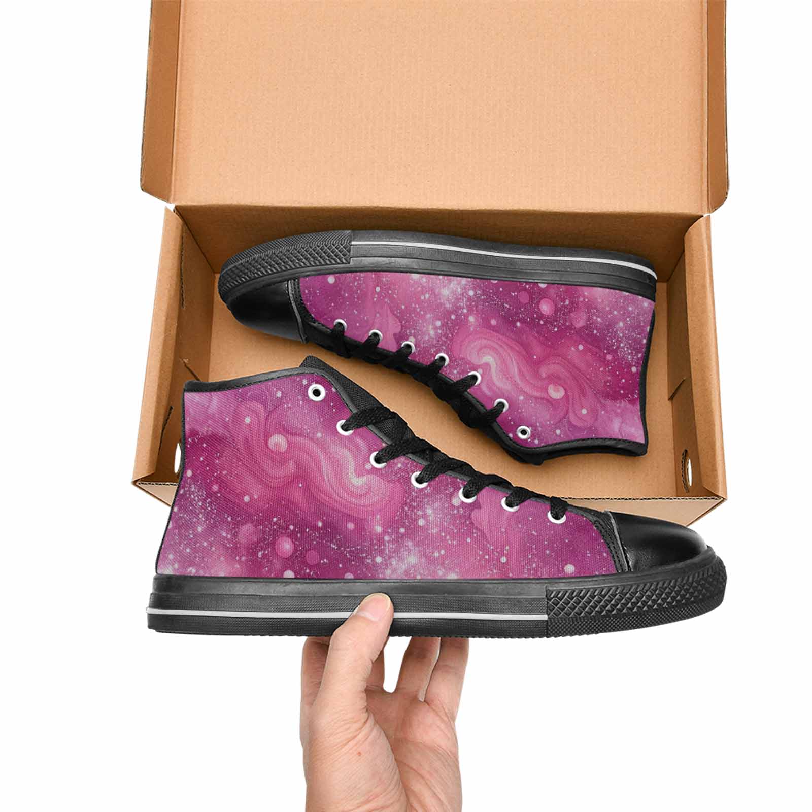 MEN'S Galaxy Art - High Top Canvas Y2K Sneakers