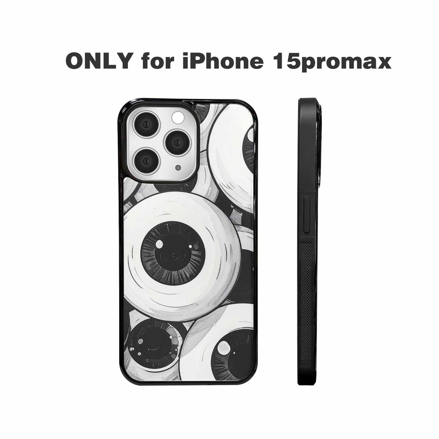 iPhone 15 Pro Max Case — Googly Cartoon Eyeballs, Custom Art Phone Cover
