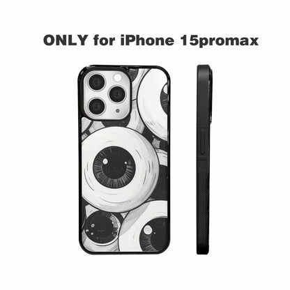 iPhone 15 Pro Max Case — Googly Cartoon Eyeballs, Custom Art Phone Cover