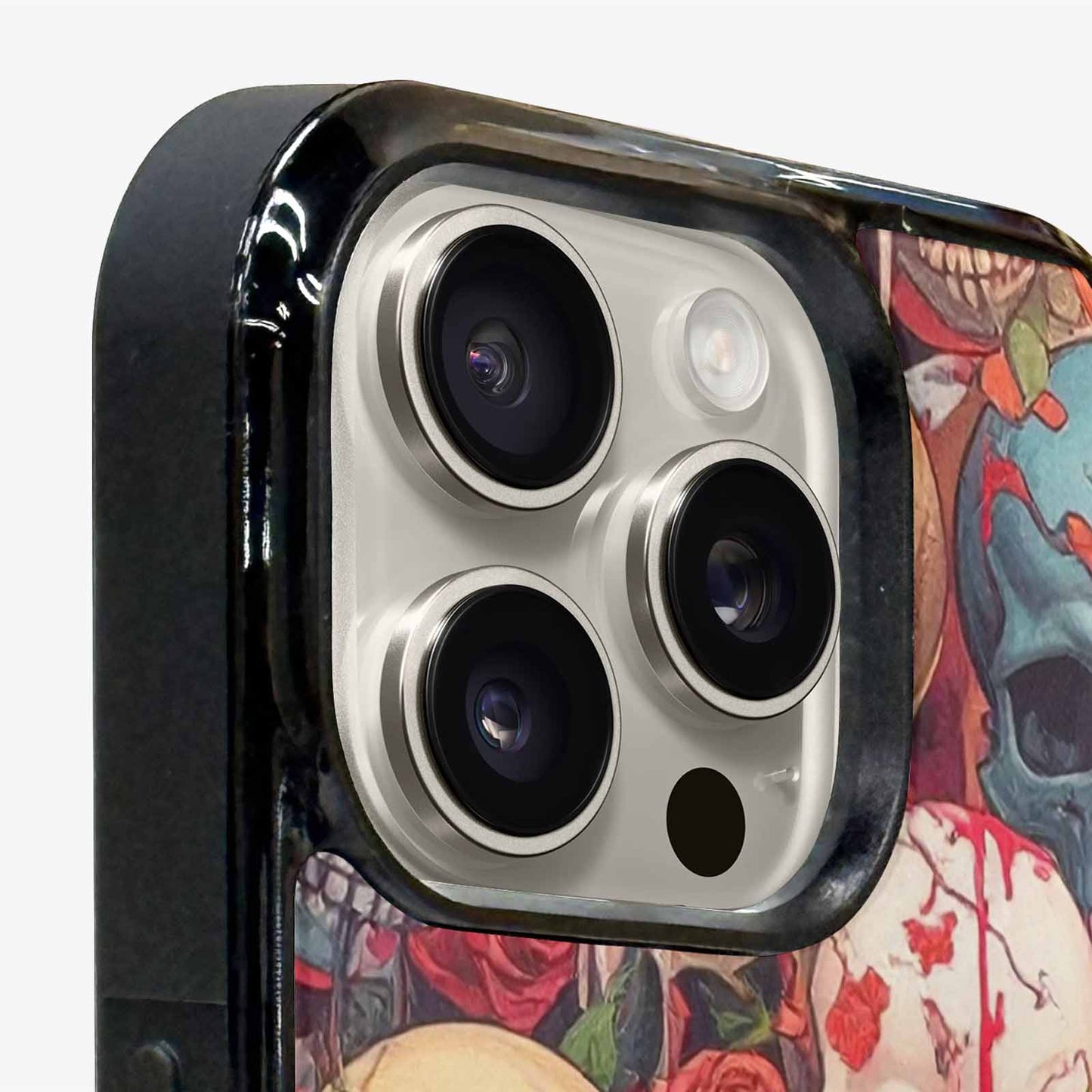 iPhone 15 Pro Max Case — Skulls And Roses Skulls And Roses, Custom Printed Phone Case