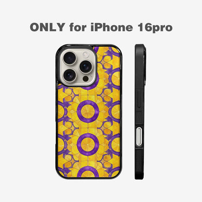 iPhone 16 Pro Case — Intersex Flag Color Theme Small Rainbow, Custom Designed Case Cover
