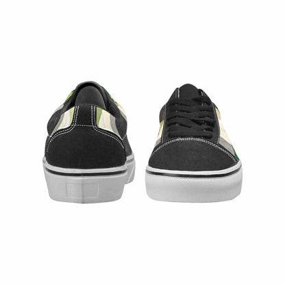 WOMEN'S Aromantic Flag Color Canvas Lace-Up Vivid Custom Sneakers