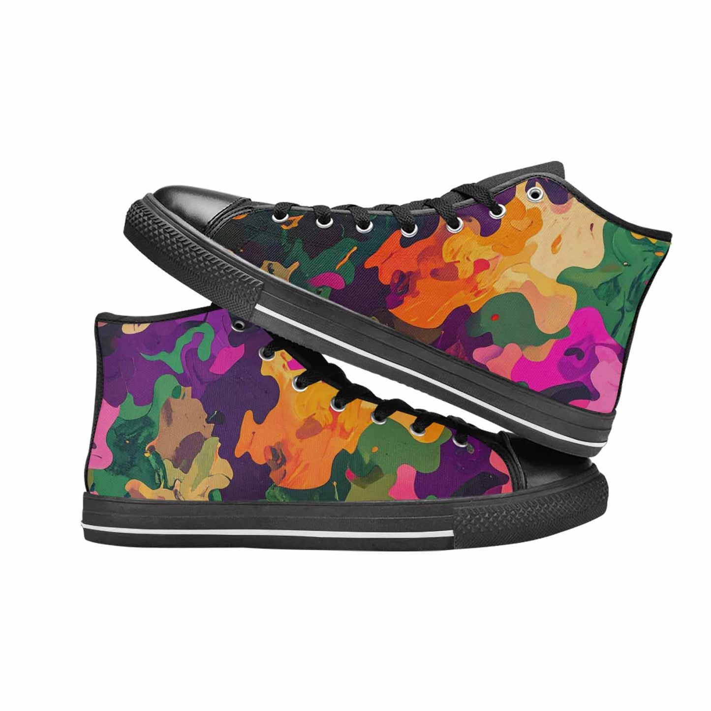 MEN'S Military Camouflage Blotch High Top Canvas Dark Academia Sneakers