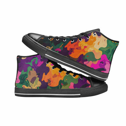 MEN'S Military Camouflage Blotch High Top Canvas Dark Academia Sneakers
