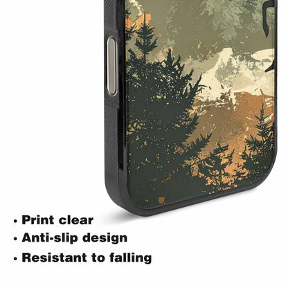 iPhone 16 Pro Max Case — Hunting Camouflage Pattern With Deer And, Custom Phone Case