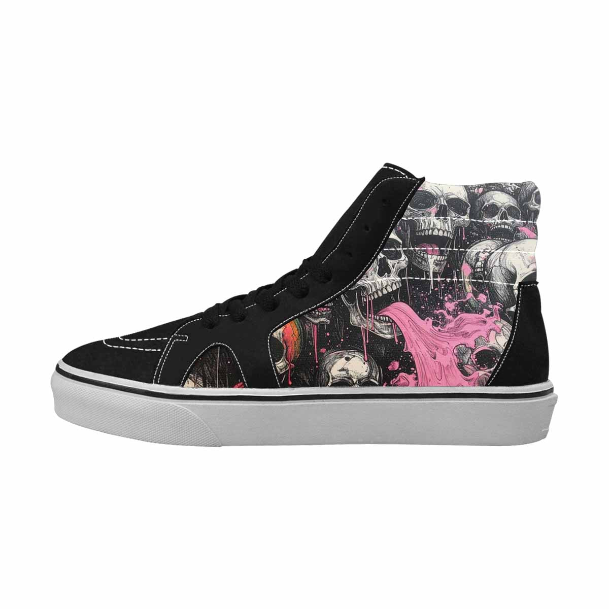 MEN'S Rainbow From Skull S High Top Canvas Y2K Custom Shoes