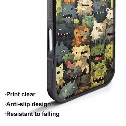 iPhone 17 Pro Case — Monsters Camomonsters Pattern D6o Camo, Customized Protective Case