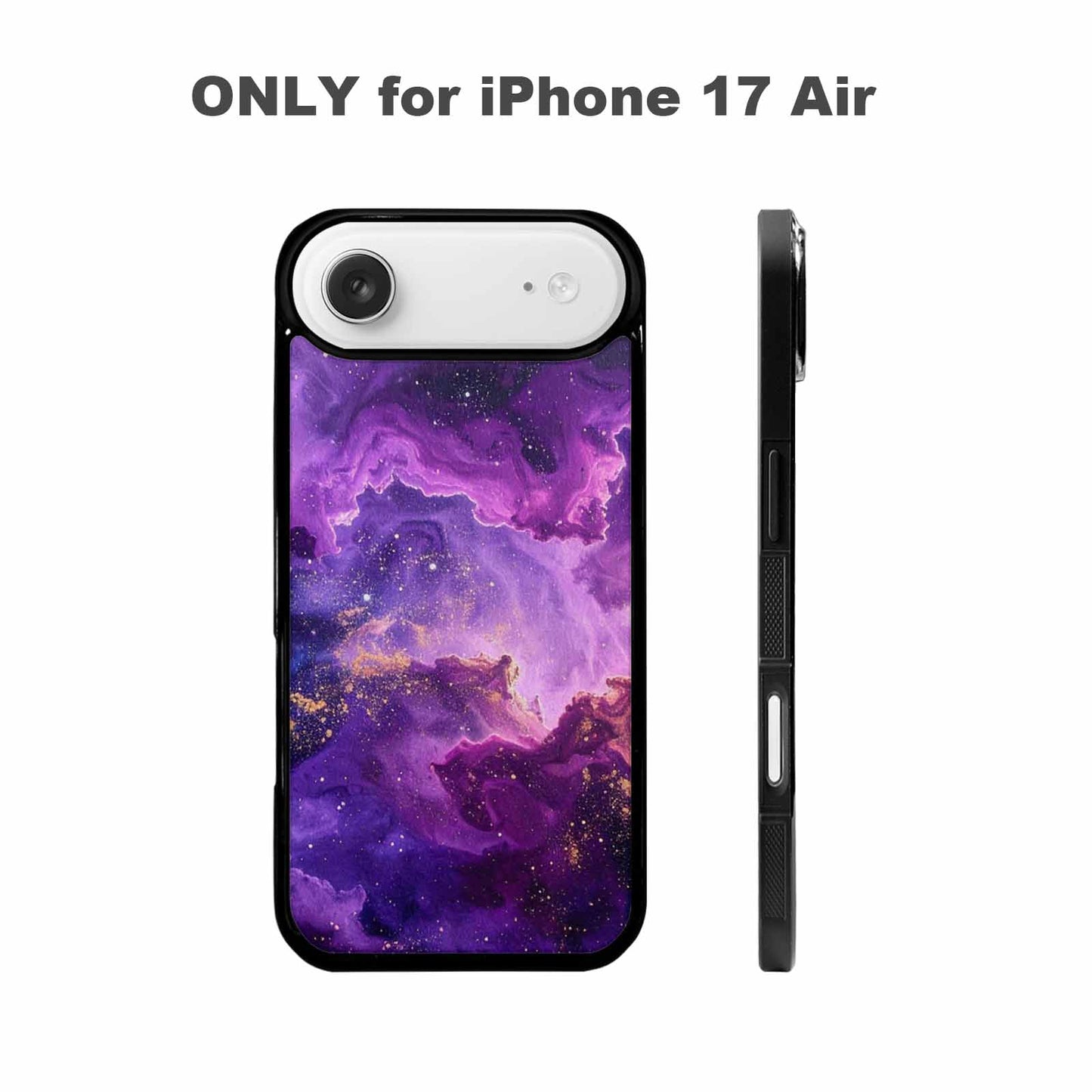 iPhone 17 Air Case — Purple Color Tones Nebula Texture Galaxy, Custom Phone Case