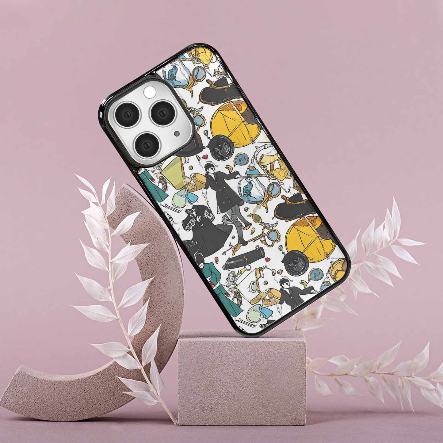 iPhone 15 Pro Max Case — Noir Spy Silhouette Pen Ink Noir, Custom Print Case Cover