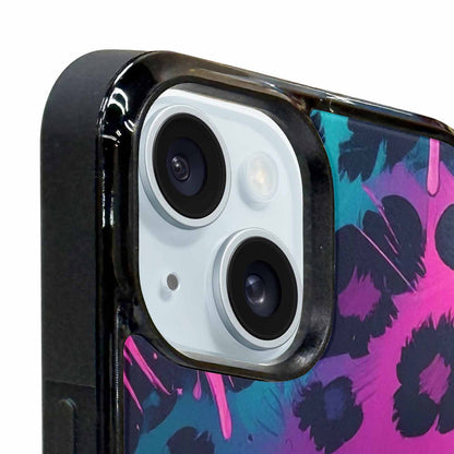 iPhone 15 Case — Leopard Melting Neon, Custom Made Phone Cover