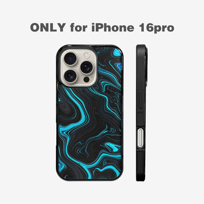 iPhone 16 Pro Case — Freaky Marble Glow, Custom Print Case Cover