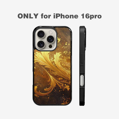 iPhone 16 Pro Case — Klimt Gold Leaf Artwork Pattern, Custom Phone Case