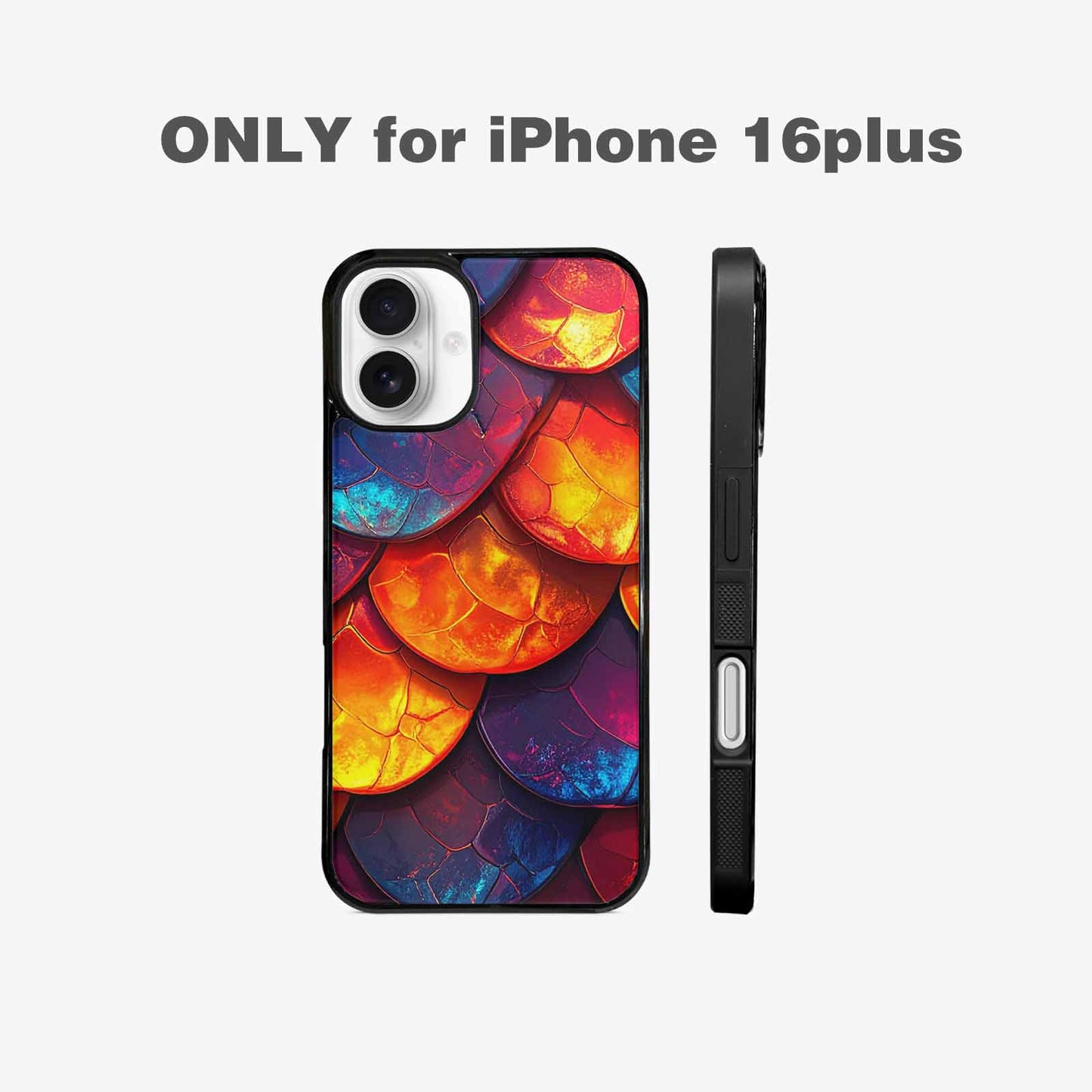 iPhone 16 Plus Case — Snake Print Dark Seamless Pattern Vibrant, Custom Art Phone Cover