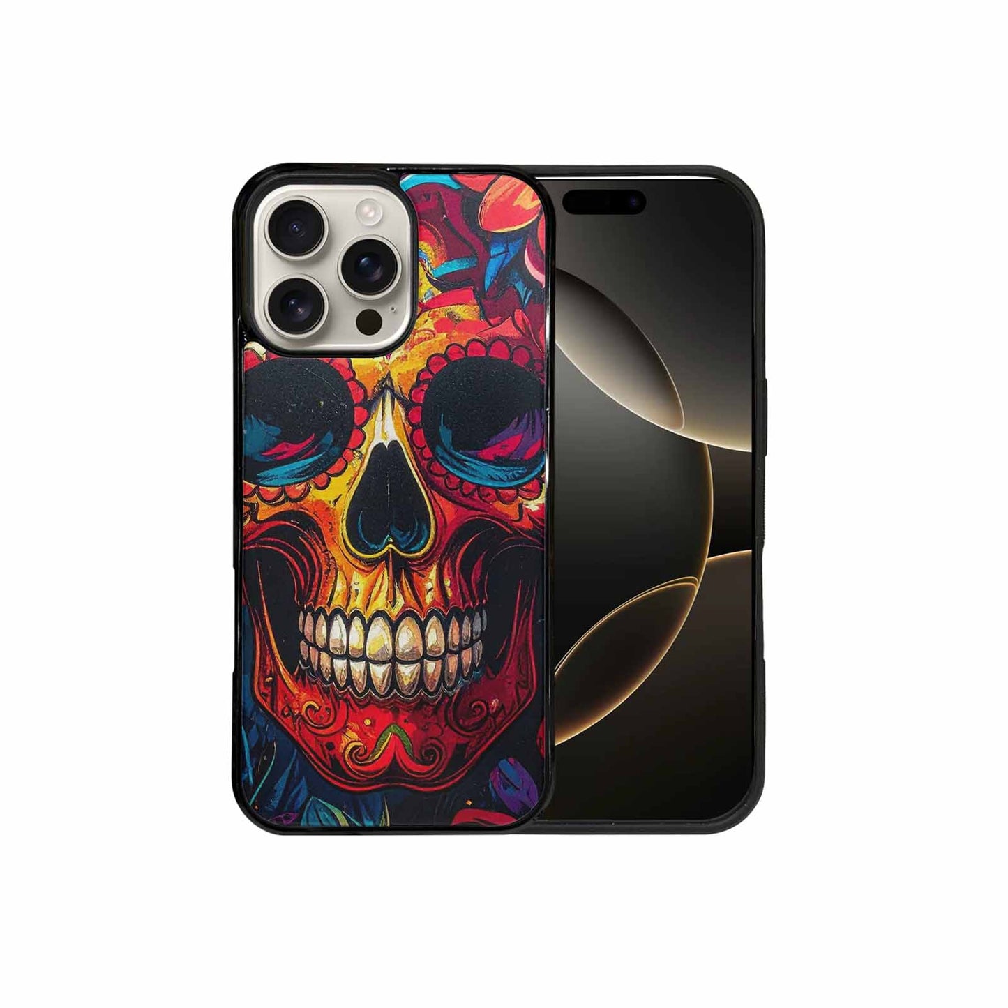 iPhone 16 Pro Max Case — Graffiti Skull Art Seamless Pattern Vibrant, Custom Designed Case Cover