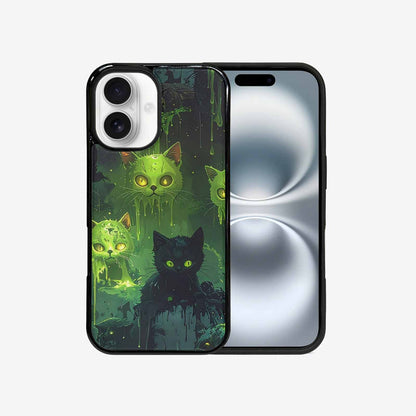 iPhone 16 Case — Toxic Melting Skeleton Cats Small Toxic, Custom Designed Case Cover