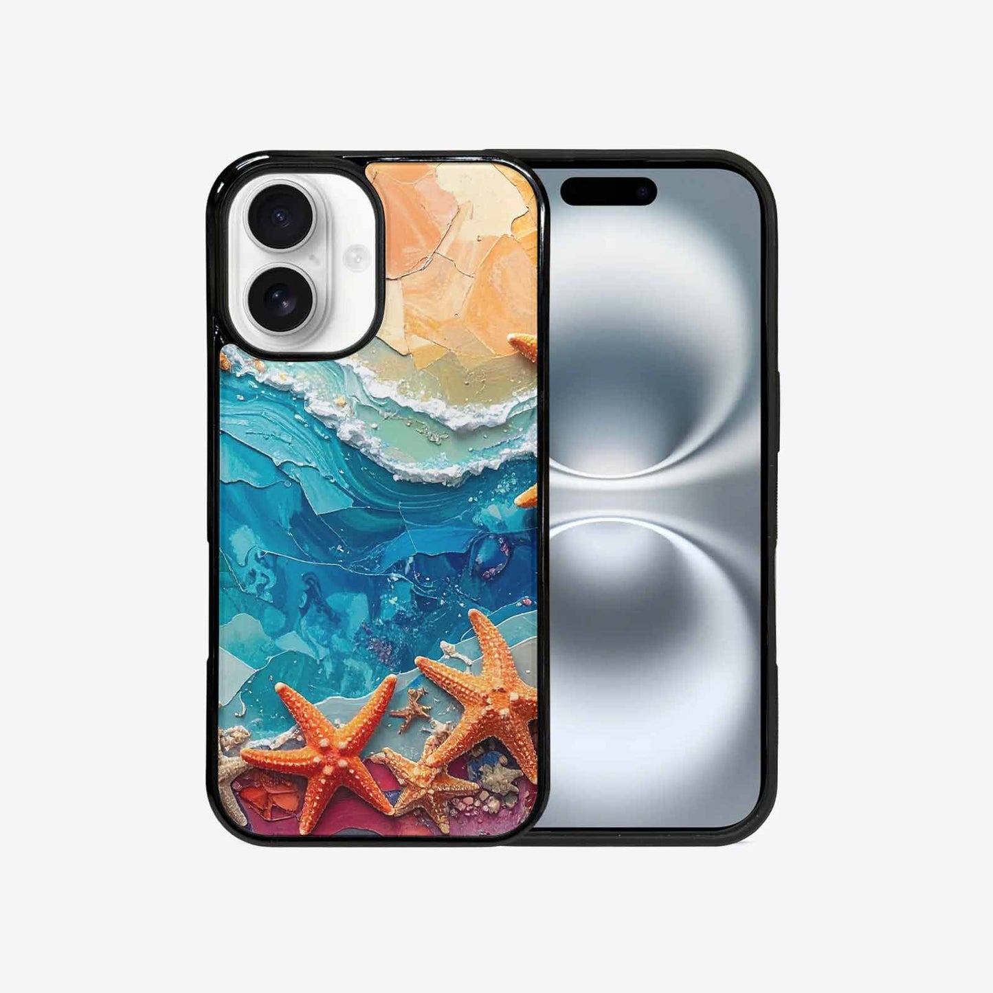 iPhone 16 Case — Starfish Cluster Starfish Cluster Pattern Hundreds, Custom Designed Case Cover