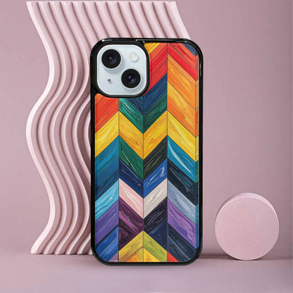 iPhone 15 Case — Progress Pride Flag Color Theme Small, Custom Made Phone Cover
